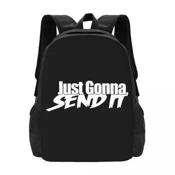 Просто собираюсь отправить это Простой Стильный студенческий школьный рюкзак Водонепроницаемый Большой емкости Повседневный рюкзак для путешествий Рюкзак для ноутбука