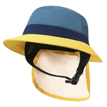 UPF50 + Солнцезащитная шляпа для серфинга с большим карнизом, пляжная тень, приморская шляпа, цветная защита от брызг воды, Санья, приморский рыбак, бассейн, шляпа для серфинга