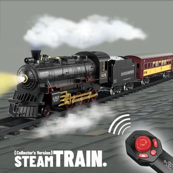 Игрушки для радиоуправляемых поездов, имитирующие дистанционное управление поездом, Ретро-паровой электрический бесступенчатый регулятор скорости, дистанционный поезд для курения, Детские игрушки