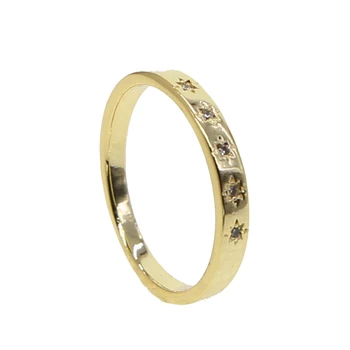 Новое поступление, модный полированный цветочный узор, лаконичный классический дизайн, кольца из ювелирного обручального кольца цвета cz gold оптом 1