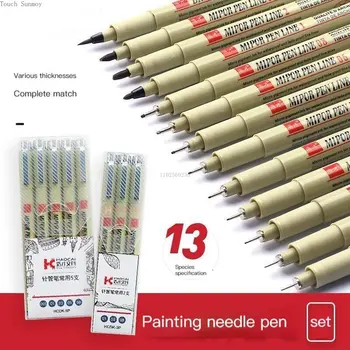 Пигментные карандаши для подводки Micron Marker Neelde Drawing Pen 005 01 02 03 04 05 08 Кисть с другим наконечником Набор ручек для рисования Fineliner
