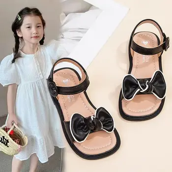 Детская повседневная обувь Детские сандалии Для девочек Милая жемчужная танцевальная принцесса Повседневная Студенческая Детская праздничная свадебная обувь