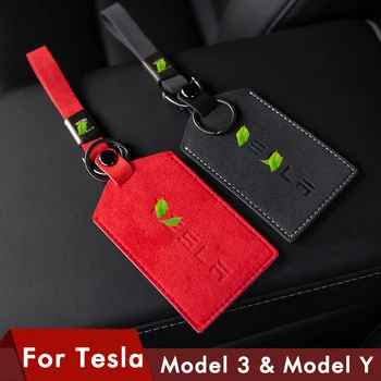 Держатель карты-ключа для Tesla Model Y Модель 3 2017-2023 Автомобильный Аксессуар Чехол для карты-ключа под ключ, чехол для ключей, брелок для ключей, протектор для ключей