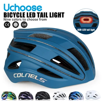 Светодиодный световой индикатор, шлем, корпус из пенополистирола, Регулируемый Удобный впитывающий пот Велосипедный шлем, Спортивное снаряжение для велоспорта, Шлем