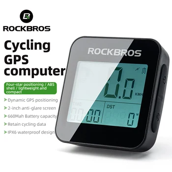 ROCKBROS Велоспорт Велосипедный компьютер GPS Спидометр Дорожный велосипед MTB Водонепроницаемый Автоматический Цифровой Секундомер Одометр Велосипедный компьютер