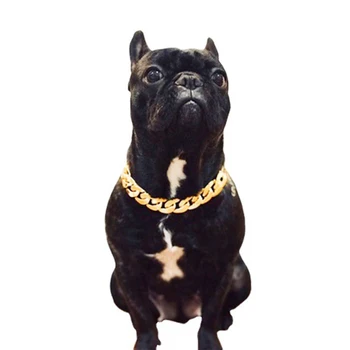 Ошейник для собак со стразами, роскошный ошейник-цепочка для собак с бриллиантами, модное ожерелье для домашних животных, хулиганская золотая цепочка для мелких и средних собак, принадлежности 2