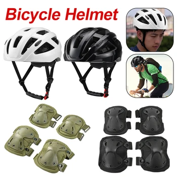 Спортивный велосипедный шлем, Регулируемый Велосипедный шлем для взрослых, Защита колена и налокотника, шлем для горного велосипеда для велосипедного снаряжения