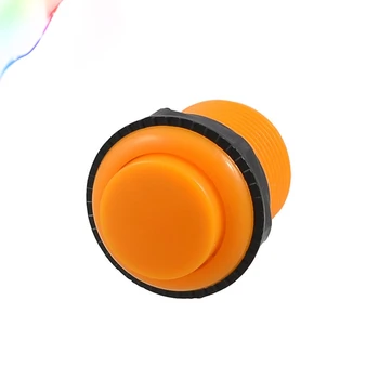 Кнопка мгновенного нажатия переменного тока 250 В 1.5 A 24 мм оранжевого цвета для аркадной игры