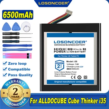 100% Оригинальный LOSONCOER НОВЫЙ Аккумулятор емкостью 6500 мАч для ALLDOCUBE Cube Thinker i35 Tablet PC Kubi 10 Линий + Штекер