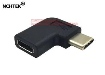 NCHTEK, 90-градусный разъем адаптера данных USB 3.1 Type C для мужчин и женщин/Бесплатная доставка/2 шт.