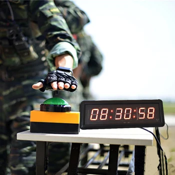Бренд Zhongxiaoxiao 1,5-дюймовые 6-значные настенные светодиодные часы с таймером, внутренняя алюминиевая рамка с кнопкой, таймер обратного отсчета
