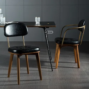 Металлические обеденные стулья в скандинавском стиле Дизайн офисного салона Обеденные стулья Современная Роскошь Мебель для столовой Cadeiras De Jantar WK50CY 1