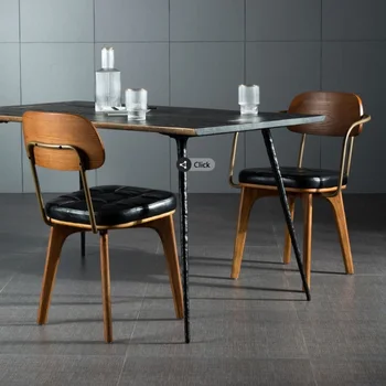 Металлические обеденные стулья в скандинавском стиле Дизайн офисного салона Обеденные стулья Современная Роскошь Мебель для столовой Cadeiras De Jantar WK50CY 2