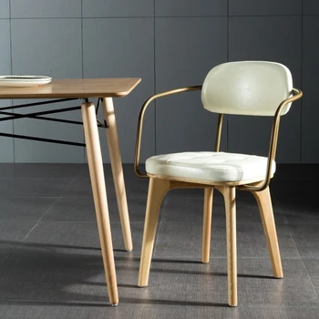 Металлические обеденные стулья в скандинавском стиле Дизайн офисного салона Обеденные стулья Современная Роскошь Мебель для столовой Cadeiras De Jantar WK50CY 4