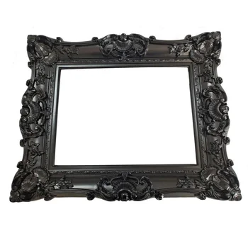 24-дюймовый Черно-белый АБС-пластик, Свадебная Настенная фотография в Европейском резном Стиле, Зеркальная Декоративная Рамка