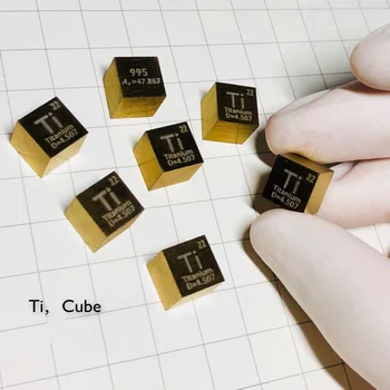 1шт 10 мм Титановый Куб Кофейного Цвета Ti 99,5% Чистый для Хобби Коллекция Металлических Элементов Образование