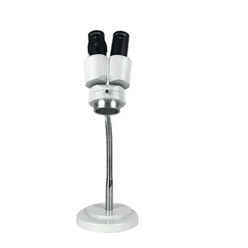 8-кратный стереомикроскоп со светодиодной подсветкой Бинокулярный стереомикроскоп Регулируемый шланг для стоматолога Инструмент для пайки полости рта Инструмент для ремонта печатных плат LED
