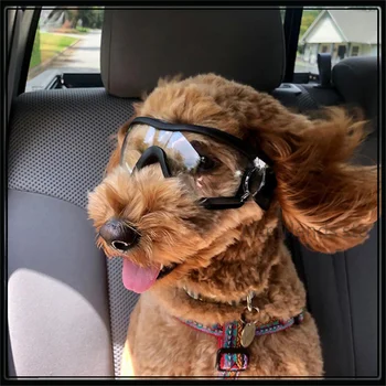 Регулируемые очки для домашних собак, Солнцезащитные очки, Защита от ультрафиолета, Защита глаз, Водонепроницаемые Ветрозащитные Солнцезащитные очки, Принадлежности для домашних собак