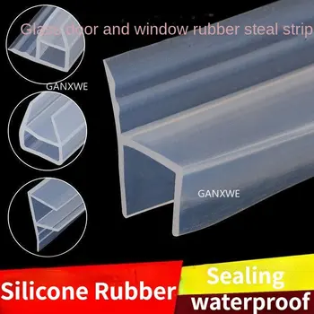 Скользящая резиновая прокладка для 6-12 мм дверного окна, стекла в ванной, 1 м Стеклянных уплотнительных полосок A/ H/F/U-образного силиконового уплотнения для душа