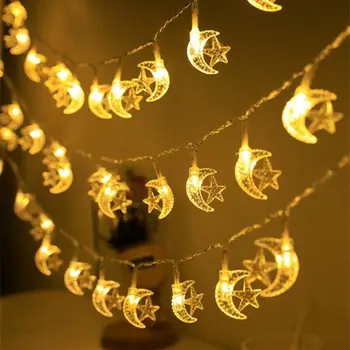 Светодиодная луна звезда декоративный свет строка Замок дворец моделирование творческий светильник строка Eid подарок Рождественские украшения 2023 Горячая Распродажа