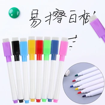 1 комплект Магнитной ручки для белой доски, Стираемый маркер, Офисные школьные принадлежности 8 цветов R9UA