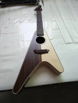 23-дюймовая гавайская гитара из розового дерева и ели v-образной формы гавайская гитара 23-дюймовая гавайская гитара странной формы гавайская гитара