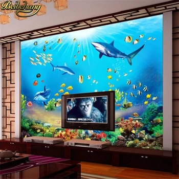 фотообои beibehang на заказ для настенных панно Наклейки с подводным миром обои для гостиной обои на фоне телевизора