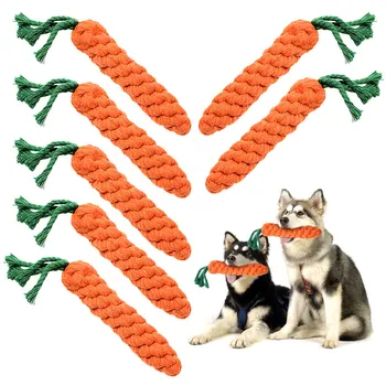 Товары для домашних животных Высококачественная игрушка для собак, Веревка в форме моркови, Игрушки для щенков, Чистка сосков, Забавные тренировки на открытом воздухе 22 см