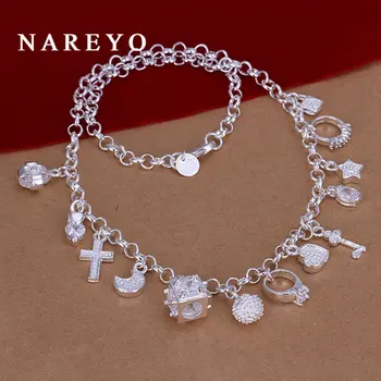 Серебряное ожерелье Nareyo 925 пробы, подвесное ожерелье Duobao для женщин, свадебные украшения-шармы 0