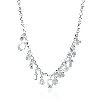 Серебряное ожерелье Nareyo 925 пробы, подвесное ожерелье Duobao для женщин, свадебные украшения-шармы 5