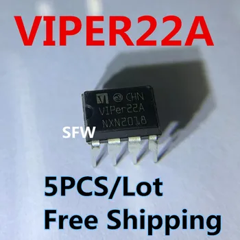 VIPer22A, VIPer12A, DIP8, преобразователь переменного тока в постоянный, автономный переключатель, трубка 66 кГц, 8-контактный PDIP