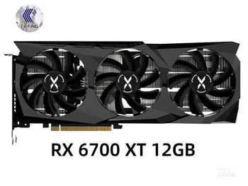 XFX AMD Radeon RX 6700 XT 12GB GDDR6 192 бит 16 Гбит/с 7-нм графический процессор RX 6700 XT поддерживает настольную материнскую плату AMD Intel