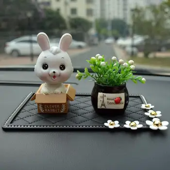 Автомобильный Кролик Орнамент Кролик в Коробке Долговечный Декоративный 3D Высококачественный Автомобильный Кролик Кукла Украшение Автомобиля для Автомобиля