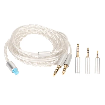 Шнур для наушников Серебристый Элегантный 3 в 1 Подключи и играй 3,5 мм Сменный кабель для наушников для D7100 для D600 для MDR Z7 для HE400se