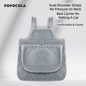 Кошка в фартуке POPOCOLA, удобная переноска без рук, фартук для домашних животных из мягкого дышащего материала в помещении