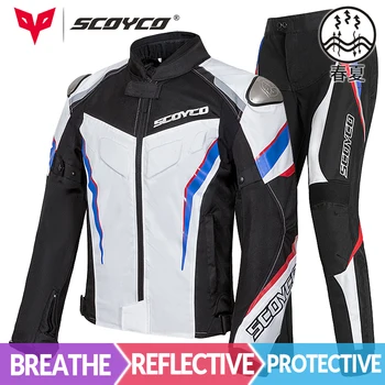 SCOYCO Мотоциклетная куртка Мужская Chaqueta Moto Breathe Moto Jaqueta Светоотражающая куртка для мотокросса Защитная куртка для верховой езды
