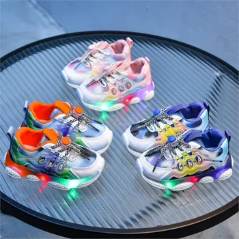 COZULMA Детская Спортивная Обувь со светодиодной подсветкой, Детские Светящиеся Кроссовки Для девочек И Мальчиков, Светящаяся Повседневная Обувь Для Малышей, Светодиодные Кроссовки Для бега