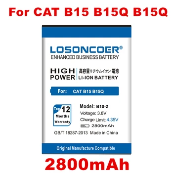Аккумулятор LOSONCOER 2800mAh B10-2 Для Caterpillar CAT B15 B15Q B15Q AM Battery