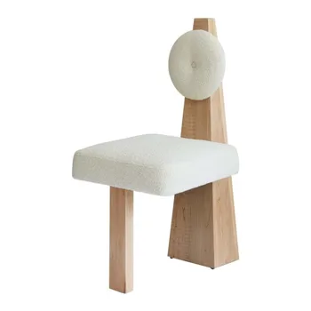 Дизайнер FULLLOVE Креативный обеденный стул из овечьего бархата в форме письменного стола, стул для изысканного макияжа, мебель для гостиной и столовой 4