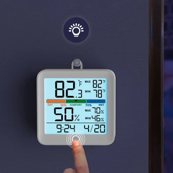 Часы с отключением звука Youpin для измерения температуры и влажности в помещении, Высокоточный монитор температуры в детской комнате, ЖК-экран с подсветкой