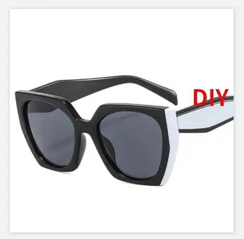 Трендовые Белые Черные Квадратные солнцезащитные очки Для женщин 2023, Роскошный бренд, Винтажные Солнцезащитные очки в большой оправе, Женские оттенки UV400 Oculos de Sol