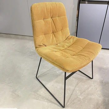 Обеденный стул Nordic из искусственной кожи для ресторанной мебели, Дизайн спинки обеденного стула, Простой кухонный обеденный стул для отдыха 2