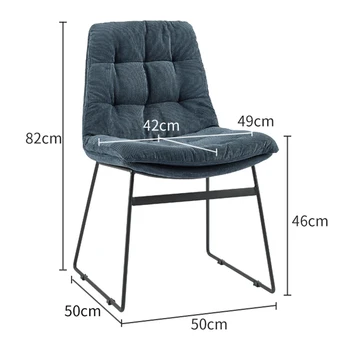 Обеденный стул Nordic из искусственной кожи для ресторанной мебели, Дизайн спинки обеденного стула, Простой кухонный обеденный стул для отдыха 5