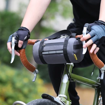 Сумка для руля велосипеда, многофункциональная сумка для руля, водонепроницаемая сумка на передней раме со съемным плечевым ремнем, корзина для руля