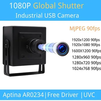 ELP 1080P с глобальным затвором 90 кадров в секунду, цвет без искажений, широкоугольная USB-веб-камера, UVC Подключаемая мини-USB-камера для высокоскоростного обнаружения