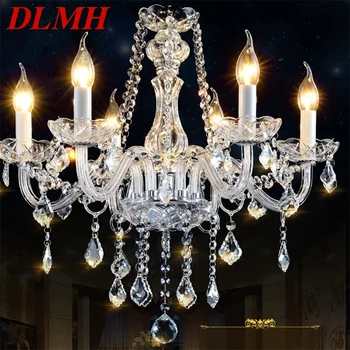 DLMH Люстра в европейском стиле, светодиодные подвесные светильники в виде свечей, роскошные светильники для домашнего декора, Вилла, холл