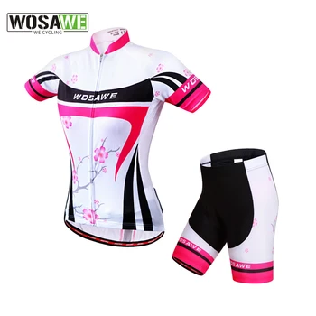 WOSAWE Летний женский комплект из джерси для велоспорта, одежда для велоспорта с коротким рукавом, дышащая одежда для горного велосипеда MTB, тонкая быстросохнущая одежда S-XL