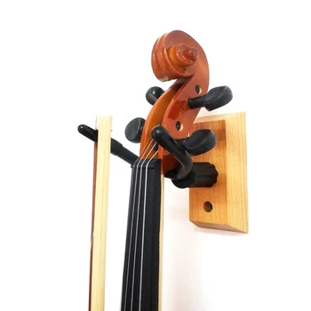Вешалка Для Скрипки Настенное Крепление Для Скрипки Настенный Крюк Для Скрипки Основание Из Цельного Дерева Стойка Для Скрипки Может Повесить Скрипичный Лук 5