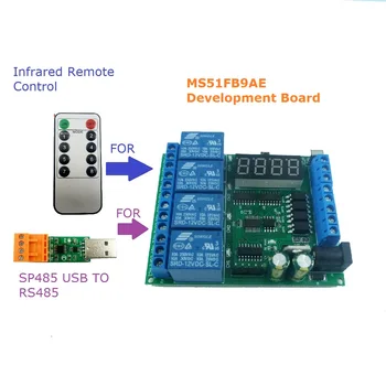 2X Nuvoton MCU N76E003 MCU Development board MS51FB9AE Цифровой Ламповый Светодиодный Релейный Модуль для Реле временной задержки Simple PLC RS485 1