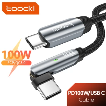 Toocki180 Поворотный Кабель Type C-Type C PD100W 60 Вт USB C-USB C Кабель Для Быстрой Зарядки Для Samsung Huawei Xiaomi iPad